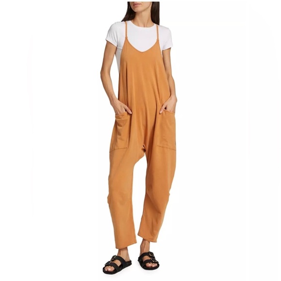 Free People Pants - Free People Movement Hot Shot Onesie Toasted Coconut Jumpsuit Size Small